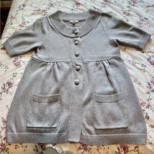 Banana Republic Gray Knit Cardigan in Organic Cotton